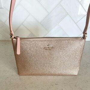 Kate Spade Rose Gold Glitter Crossbody Purse